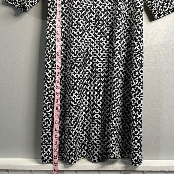 Women’s size Medium Tacera Stylish Black and White Geometric Dress new 44B5 - Picture 10 of 11